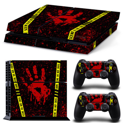 GAMEGENIXX naljepnica za kožu Bloody Design uklonjivi poklopac PVC vinil za PS4 konzolu i 2 kontrolera