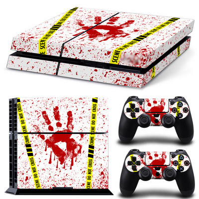 GAMEGENIXX naljepnica za kožu Bloody Design uklonjivi poklopac PVC vinil za PS4 konzolu i 2 kontrolera