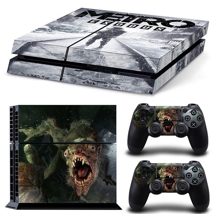 GAMEGENIXX naljepnica za kožu Bloody Design uklonjivi poklopac PVC vinil za PS4 konzolu i 2 kontrolera