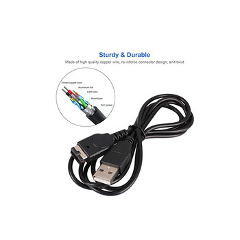GBA SP кабел за зареждане, Gameboy Advance SP кабел за зареждане NDS кабел за зарядно за оригинален Nintendo DS USB и захранващ кабел 3,9 фута