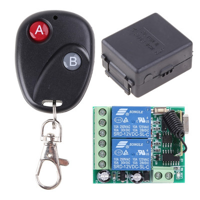 Professional DC 12v 2ch Relay Receiver Wireless Remote Control Switch Module Rf Transmitter 433mhz Remote Controller