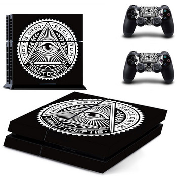 Eye of Providence PS4 Skin Sticker Decal за конзола DualShock PlayStation 4 и 2 контролера PS4 Fat Skin Sticker Vinyl