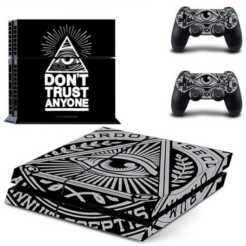 Eye of Providence PS4 Skin Sticker Decal за конзола DualShock PlayStation 4 и 2 контролера PS4 Fat Skin Sticker Vinyl