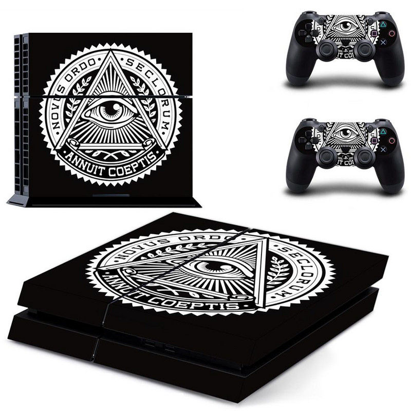 Eye of Providence PS4 Skin naljepnica za naljepnicu za DualShock PlayStation 4 konzolu i 2 kontrolera PS4 Fat Skin naljepnica vinil