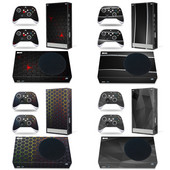 Xbox Series S konsolei un 2 kontrolieriem Režģa dizaina ādas uzlīme Noņemams vāks PVC vinila Xbox Series S