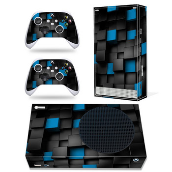 Για κονσόλα Xbox Series S και 2 χειριστήρια Lattice Design Skin Sticker Αφαιρούμενο κάλυμμα PVC Vinyl Xbox Series S