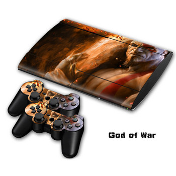 Skin Sticker Decal για PS3 Slim 4000 PlayStation 3 Console and Controllers for PS3 Slim 4000 Skins Sticker Vinyl - God of War