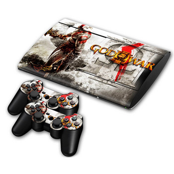 Skin Sticker Decal για PS3 Slim 4000 PlayStation 3 Console and Controllers for PS3 Slim 4000 Skins Sticker Vinyl - God of War