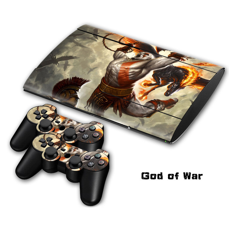Skin matrica matrica PS3 Slim 4000 PlayStation 3 konzolhoz és kontrollerekhez PS3 Slim 4000 Skins matrica vinylhez – God of War