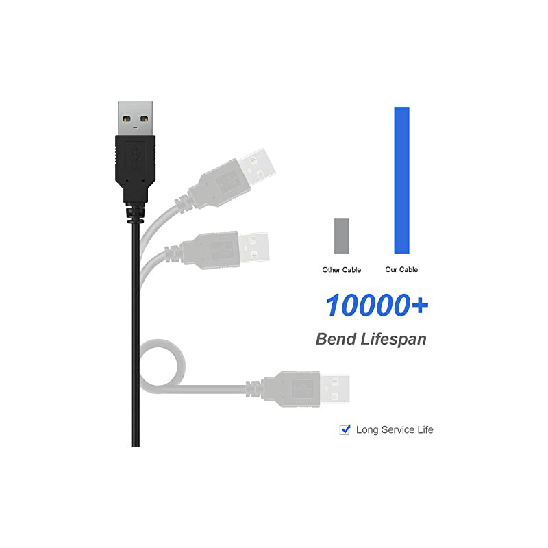 3DS USB lādētāja kabelis, strāvas uzlādes vads priekš Nintendo New 3DS XL/Jaunais 3DS/ 3DS XL/ 3DS/ Jaunais 2DS XL/Jaunais 2DS/ 2DS XL/ 2DS/ DSi