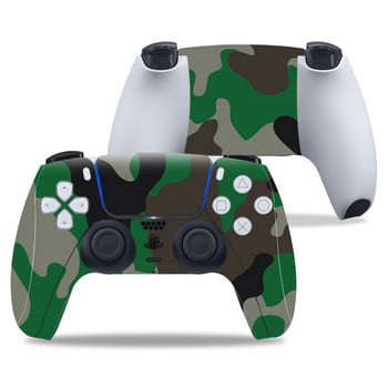 Στυλ καμουφλάζ για PlayStation5 PS5 Gamepad Skin Sticker Προστατευτική θήκη για χειριστήρια PS5 για PS5 Joystick Accessories Film