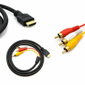 Нов ГОРЕЩ 1.8m HDMI-съвместим мъжки към 3 RCA 1080P AV за HDTV ТВ кабел кабел DVD компонент конвертиране на видео аудио P2Z2
