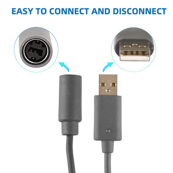 Резервен USB отделящ се адаптерен кабел за Xbox 360 Кабелен кабел за кабелен контролер Удължителен кабел към PC конвертор с всяка компютърна игра