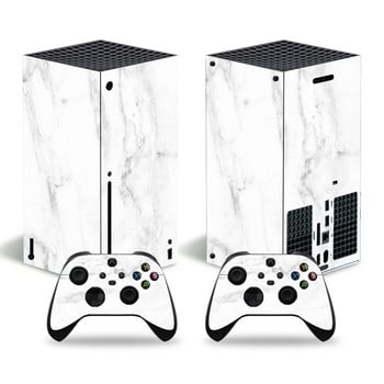 GAMEGENIXX Skin Sticker Marble Texture αφαιρούμενο κάλυμμα PVC βινύλιο για κονσόλα Xbox Series X και 2 χειριστήρια