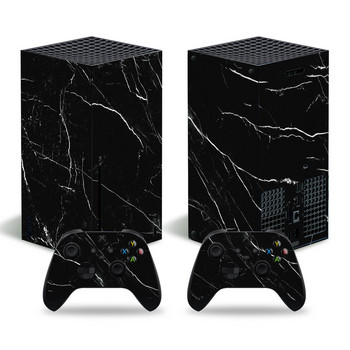 GAMEGENIXX Skin Sticker Marble Texture αφαιρούμενο κάλυμμα PVC βινύλιο για κονσόλα Xbox Series X και 2 χειριστήρια