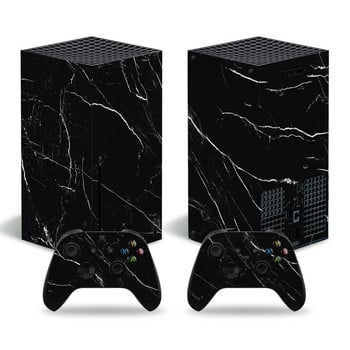 GAMEGENIXX Skin Sticker Marble Texture αφαιρούμενο κάλυμμα PVC βινύλιο για κονσόλα Xbox Series X και 2 χειριστήρια