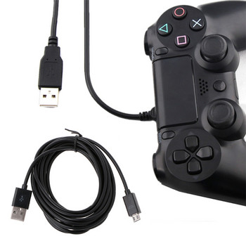 Νέο καλώδιο φόρτισης 3M Λευκό USB 10 ft Καλώδιο τροφοδοσίας μικρού για χειριστήριο PS4 Xbox One