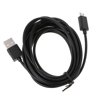 Нов 3M бял USB 10-футов кабел за зареждане, микро захранващ кабел за PS4 Xbox One контролер