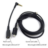 Asendushelikaardi pikendusjuhtmed Helikaablid teraseseeria Arctis 3/5/7 Pro mängukõrvaklappide jaoks