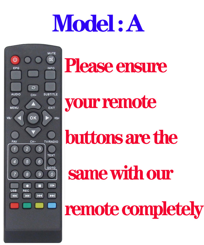 DVB-T2 skaitmeninės TV dėžutės nuotolinio valdymo pultas Universalus nuotolinio valdymo pultas, skirtas Dvb-T2 TV priedėliui TV imtuvas Rm-D1155+5