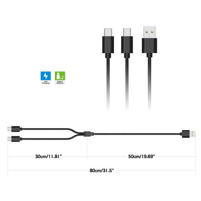 USB fogantyú gyorstöltő kábel adatátviteli szinkronizáló töltőkábel SONY PS5 VR2 játékvezérlőhöz, játékvezérlő joystick dokkoló tartóhoz