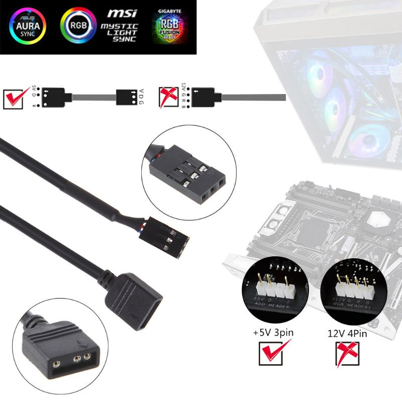 5V 3PIN RGB VDG Σύνδεσμος γραμμής προσαρμογέα Μητρική πλακέτα 5V 3Pin VDG σε Κανονικό καλώδιο μετατροπής 3Pin Μαύρο спартак usb καλώδιοь vita
