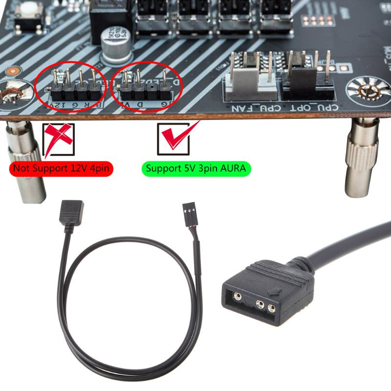 5V 3PIN RGB VDG Σύνδεσμος γραμμής προσαρμογέα Μητρική πλακέτα 5V 3Pin VDG σε Κανονικό καλώδιο μετατροπής 3Pin Μαύρο спартак usb καλώδιοь vita