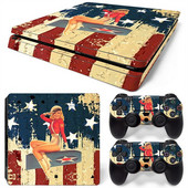 Girls 0113 PS4 Slim Skin matrica matrica borító PS4 vékony konzolhoz és 2 kontroller bőréhez Vinyl vékony matrica matrica
