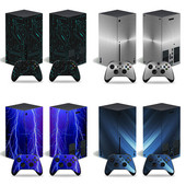Pre konzolu Xbox Series X a 2 ovládače, nálepka s geometrickým dizajnom, ochranný odnímateľný kryt