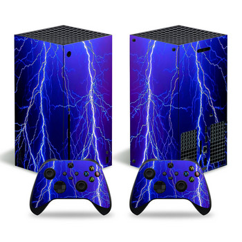 Για Xbox Series X κονσόλα και 2 χειριστήρια Skin Sticker Geometry Design Προστατευτικό κάλυμμα αυτοκόλλητων που αφαιρείται