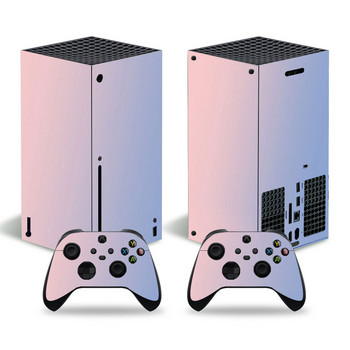 Για Xbox Series X κονσόλα και 2 χειριστήρια Skin Sticker Geometry Design Προστατευτικό κάλυμμα αυτοκόλλητων που αφαιρείται