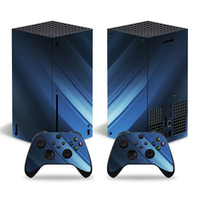 Pre konzolu Xbox Series X a 2 ovládače, nálepka s geometrickým dizajnom, ochranný odnímateľný kryt