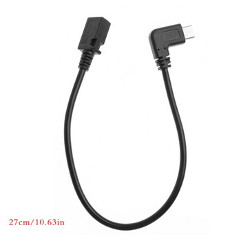 USB 3.1 тип C правоъгълен мъжки към микро USB 2.0 B прав женски адаптерен кабел QXNF