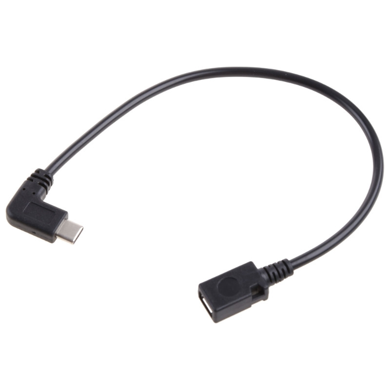 USB 3.1 tip C pravi kut muški na mikro USB 2.0 B ravni ženski adapterski kabel QXNF