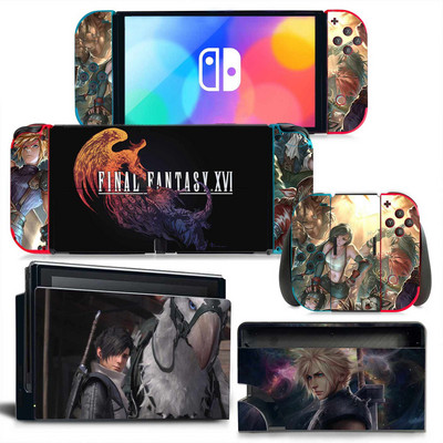 Final Fantasy New Switch Skin uzlīme NS Switch OLED uzlīmju apvalki Switch Console un Joy-Con Controller Decal Vinyl