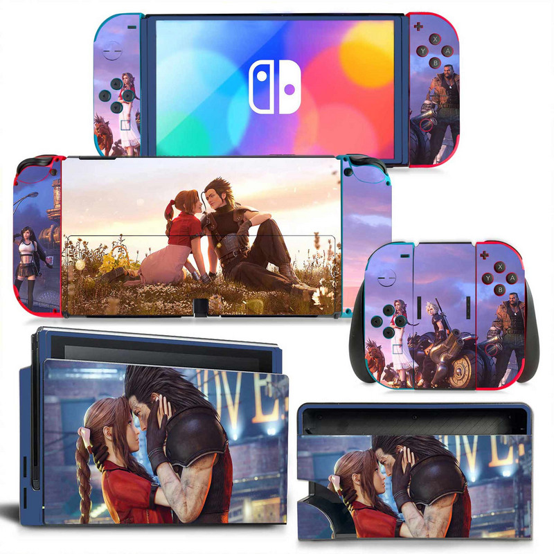 Samolepka Final Fantasy New Switch Skin NS Switch OLED nálepky skiny pre konzolu Switch a ovládač Joy-Con, vinylová nálepka