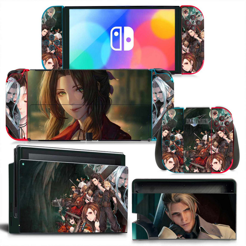 Samolepka Final Fantasy New Switch Skin NS Switch OLED nálepky skiny pre konzolu Switch a ovládač Joy-Con, vinylová nálepka