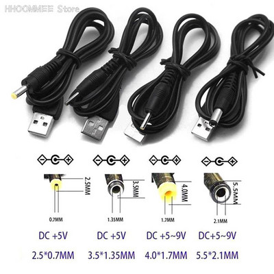 USB Port To 2.5 3.5 4.0 5.5mm 5V Barrel Jack Power Cable Cord Connector