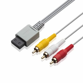 Aokin AV кабел за Wii Wii U Аудио-видео AV кабел Кабел за Nintendo Wii и Wii U, 1.8M/6FT