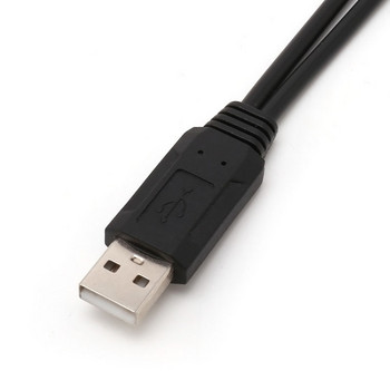 Φορητό 38cm USB αρσενικό καλώδιο διαχωριστή προσαρμογέα προσαρμογέα Micro USB διπλό αρσενικό Y