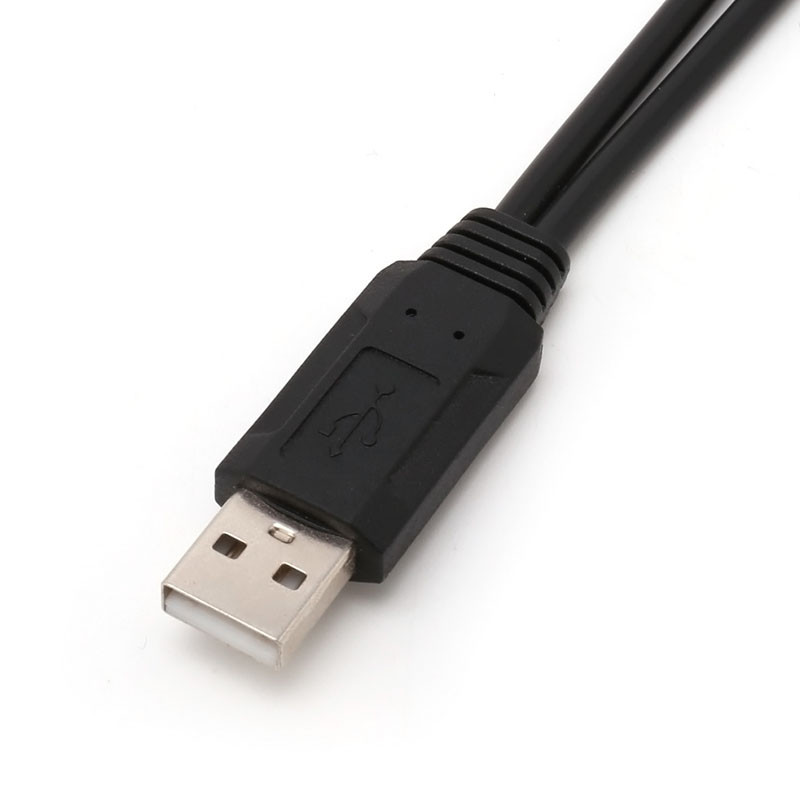 Prijenosni USB muški univerzalni mikro USB dvostruki muški Y adapter razdjelni kabel od 38 cm