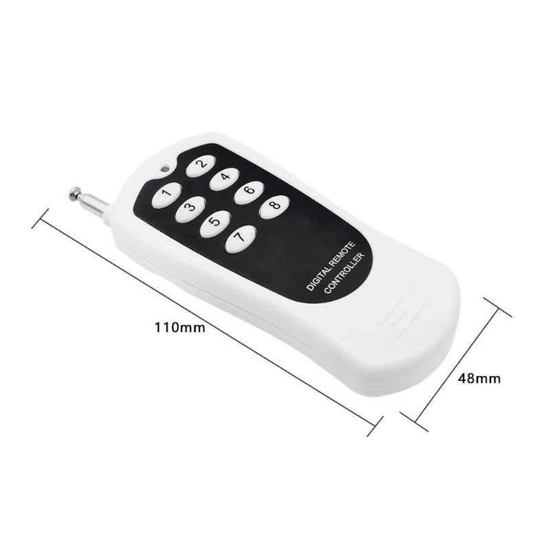 Ασύρματα τηλεχειριστήρια 433 MHz Πομπός ραδιοσυχνοτήτων 8 κουμπιά & 12 κουμπιά 1000 μέτρα απόστασης εργασίας με δέκτη ρελέ 433 MHz KTNNKG