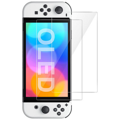 9H закалено стъклено протекторно фолио за екран за Nintendo Switch OLED Твърдо протекторно фолио за аксесоари за игрова конзола Switch OLED
