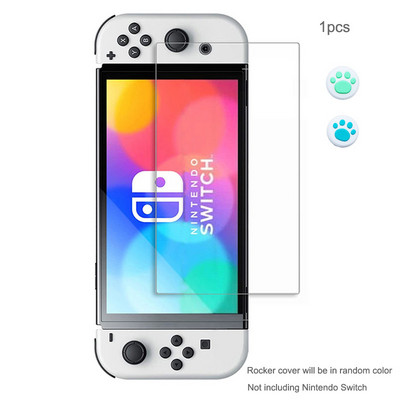 9H grūdinto stiklo ekrano apsauga, skirta Nintendo Switch OLED kieta apsauginė plėvelė, skirta Switch OLED žaidimų konsolės priedams