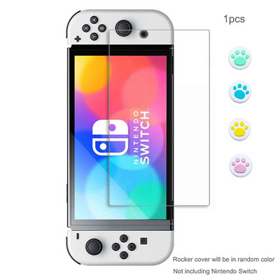 9H grūdinto stiklo ekrano apsauga, skirta Nintendo Switch OLED kieta apsauginė plėvelė, skirta Switch OLED žaidimų konsolės priedams
