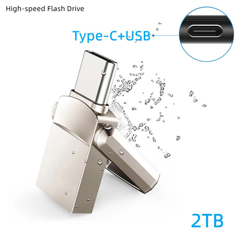 Jauns ātrdarbīgs U disks 2 TB 1 TB USB 3.1 C tipa interfeiss mobilais tālrunis, dators savstarpējai pārraidei, pārnēsājams USB zibatmiņas disks