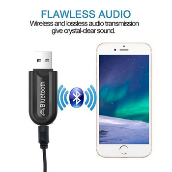 Двоен изход Bluetooth 5.0 аудио приемник Usb безжичен музикален автомобилен приемник Aux адаптер