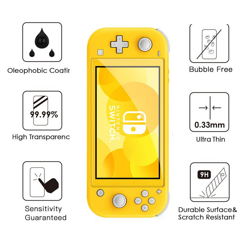 Grūdintas Nintend Switch Lite NS Glass Ultra Clear Full HD ekrano apsauginė plėvelė paviršiaus apsauga konsolės apsauginė dangtelis