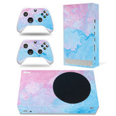 GAMEGENIXX Skin Sticker Pink Nebula Protective Decal Cover Visas komplektas, skirtas Xbox Series S konsolei ir 2 valdikliams