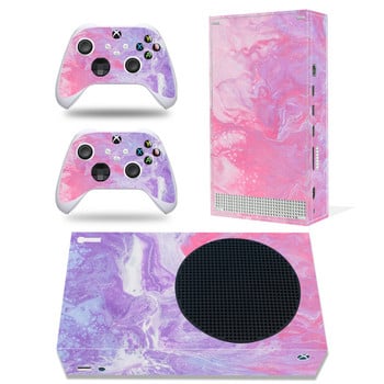 GAMEGENIXX Skin Sticker Pink Nebula Protective Decal Cover Пълен комплект за конзола Xbox Series S и 2 контролера